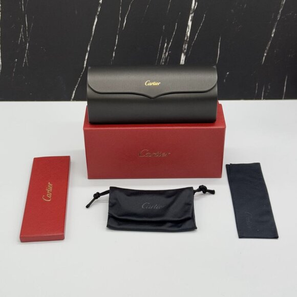 NEW CARTIER SUNGLASSES, ROUND GOLD WOMEN SUNGLASSES CARTIER CT0022S 002 - Picture 14 of 14